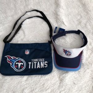 Tennessee Titans hat and bag
